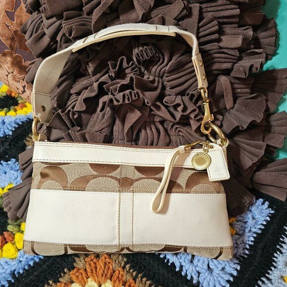 Coach y2k Anniversary Near Vintage Baguette Shoulder Bag in brown - Picture 1 of 7